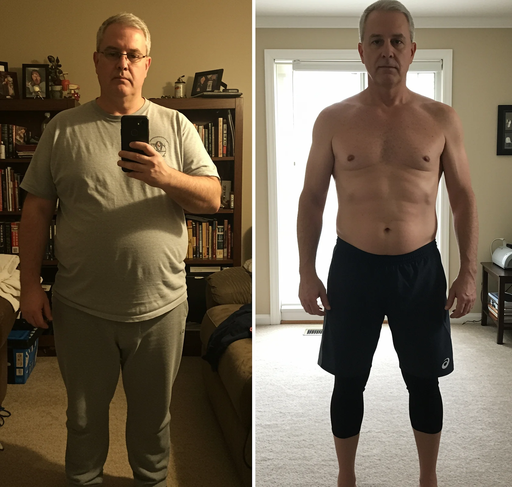 Michael before and after